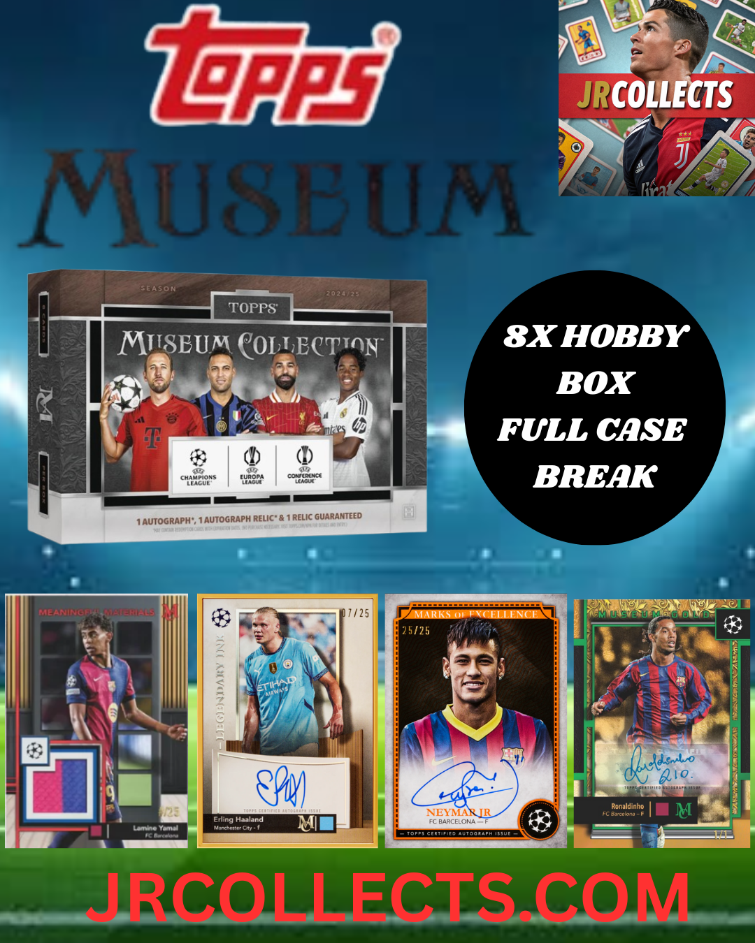 2024-25 Topps Museum Collection UEFA Club Competitions HOBBY PYT/PYP 8 Box Full Case #1