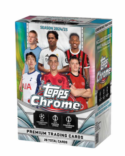 2024-25 Topps UEFA Club Competitions Chrome Soccer Blaster Box (Pre Order)